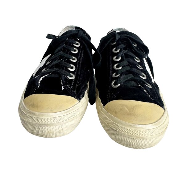 GOLDEN GOOSE V Star 2 Velvet Black White Low Top Womens Sneakers size 37 7 - Picture 11 of 16